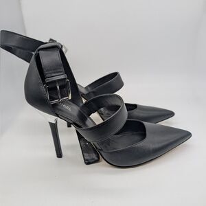 Michal Kors Amal Black Stiletto Heels Pointed Toe 9.5